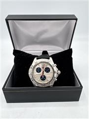TAG Heuer CAF1111 Mens Aquaracer Series Chronograph Watch Blue Silver